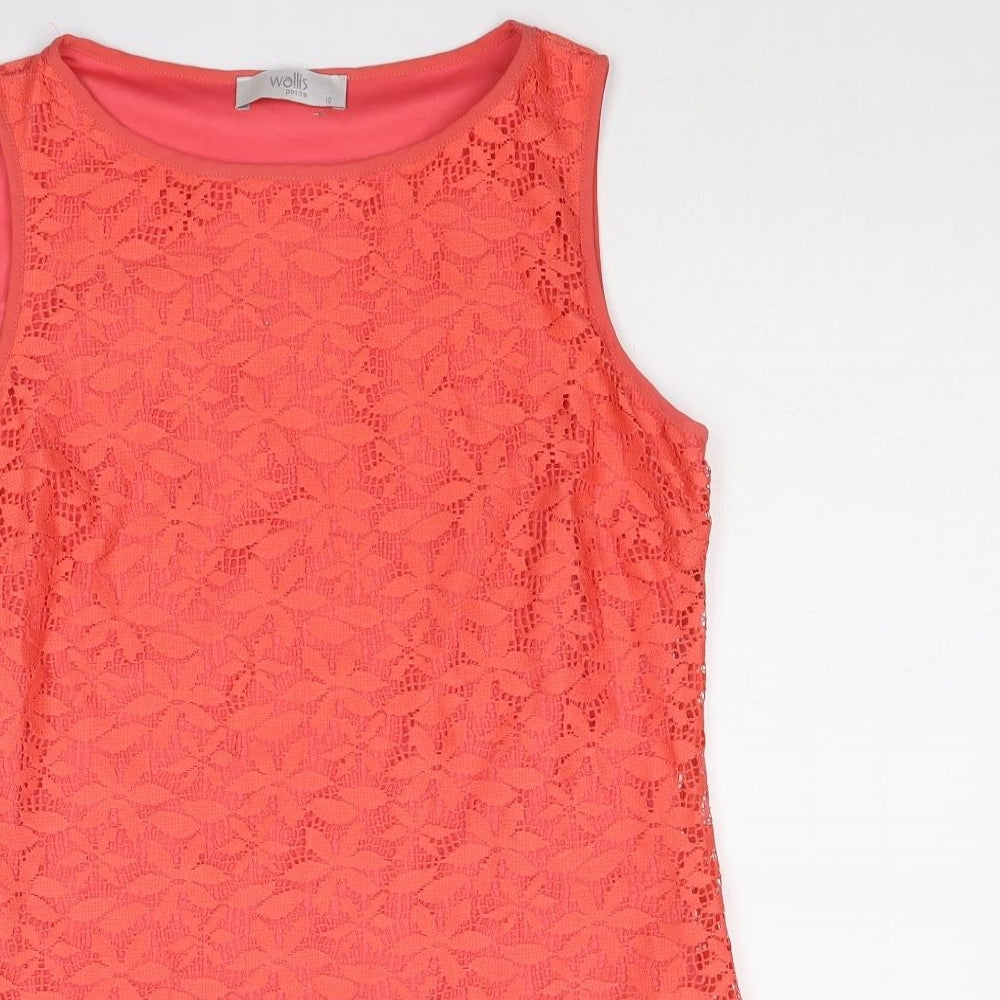 Womens UK Size 10 Wallis Pink Basic Tank