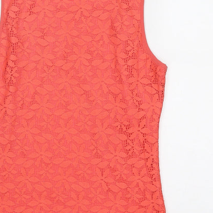 Womens UK Size 10 Wallis Pink Basic Tank