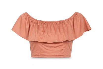 Forever 21 Womens Pink Polyester Cropped Tank Size S Round Neck
