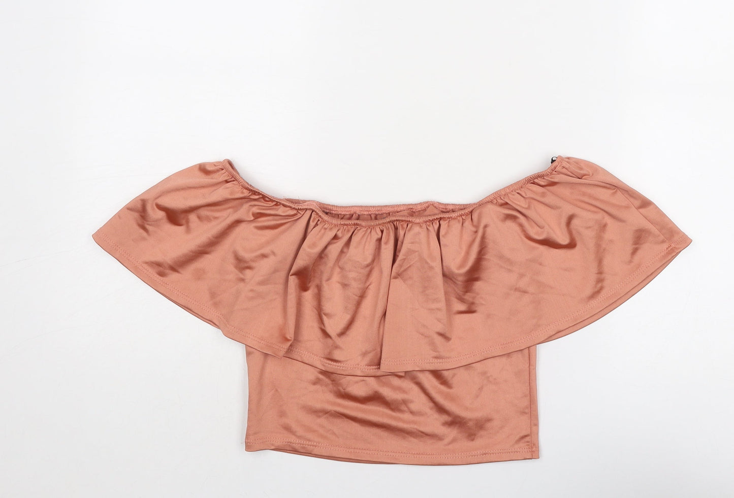 FOREVER 21 Womens Pink Polyester Cropped Tank Size S Round Neck