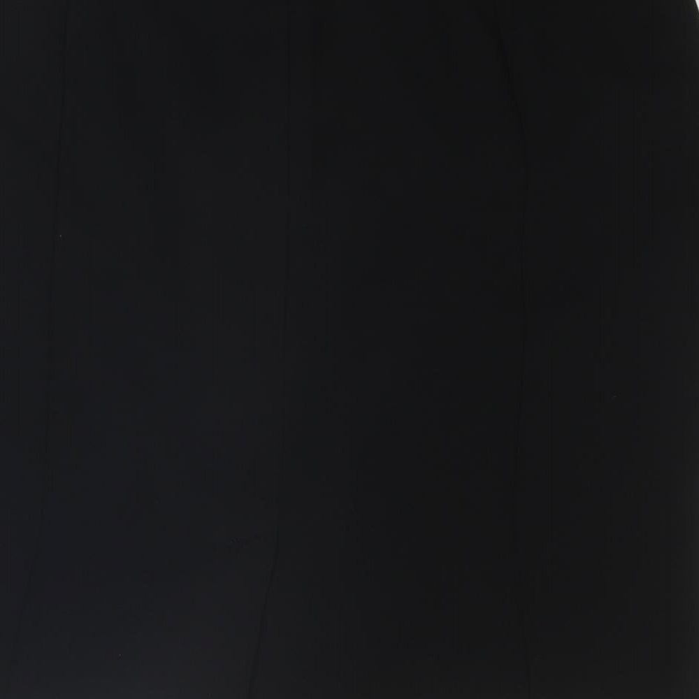 Precis Womens Black Polyester A-Line Skirt Size 14 Zip