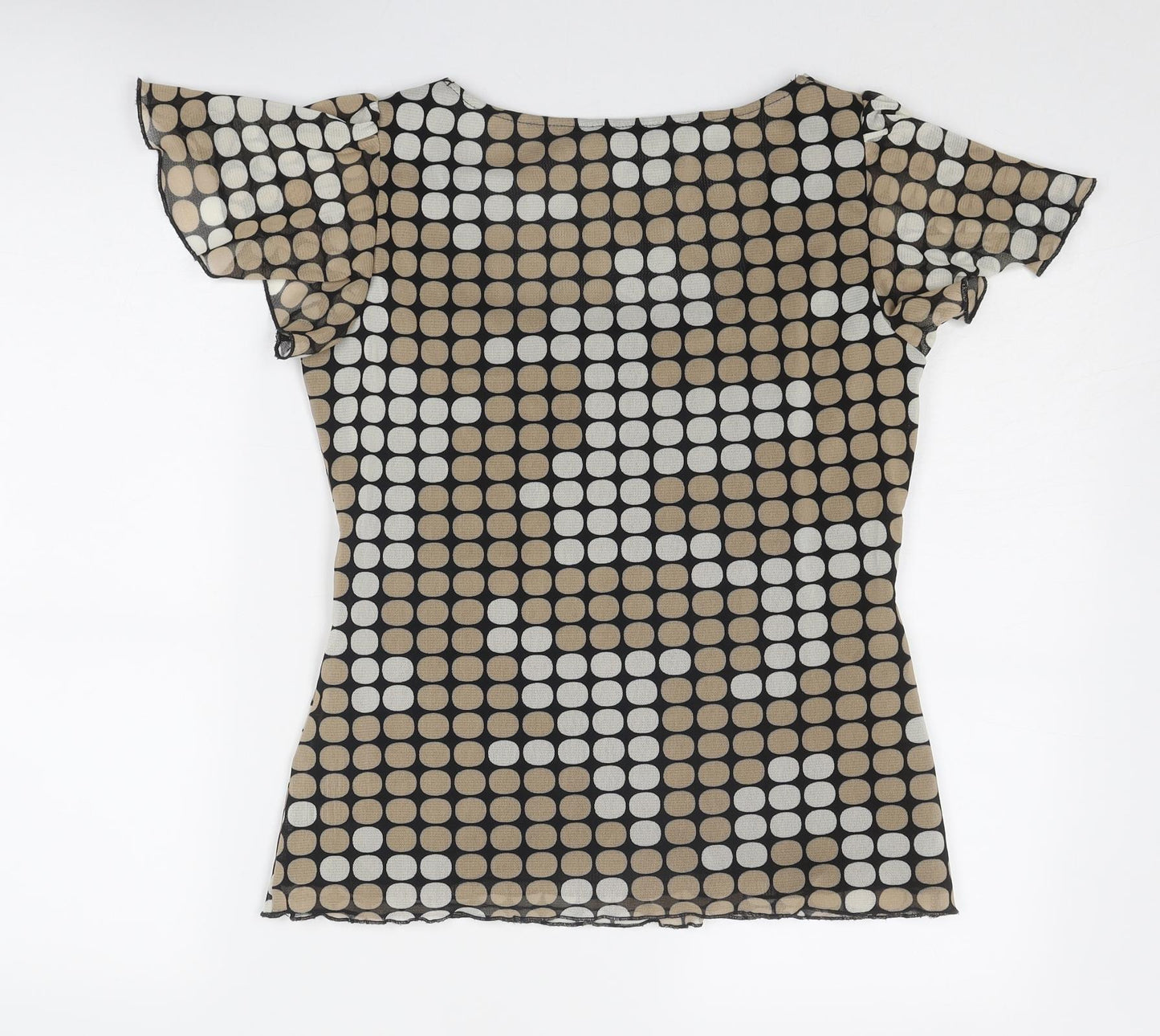 Womens UK Size 12 Marks and Spencer Beige Basic T-Shirt