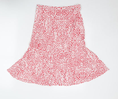 Cotswold Collections Womens Pink Geometric Polyester Swing Skirt Size S