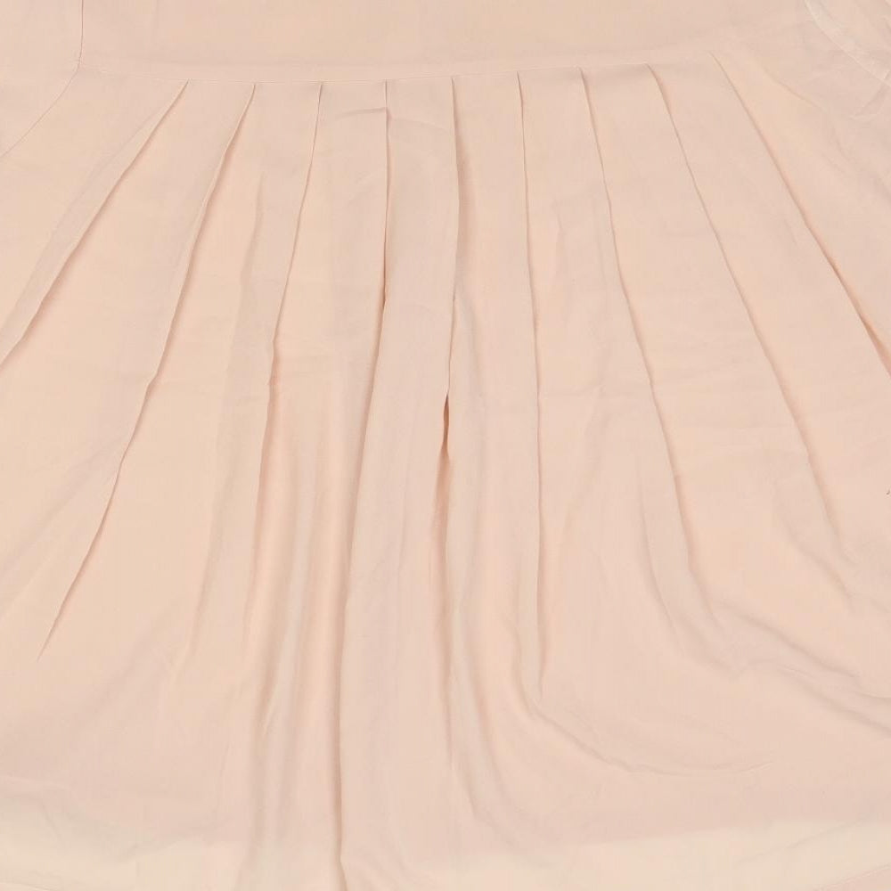 French Connection Womens Pink Polyester Basic Button-Up Size XS Collared