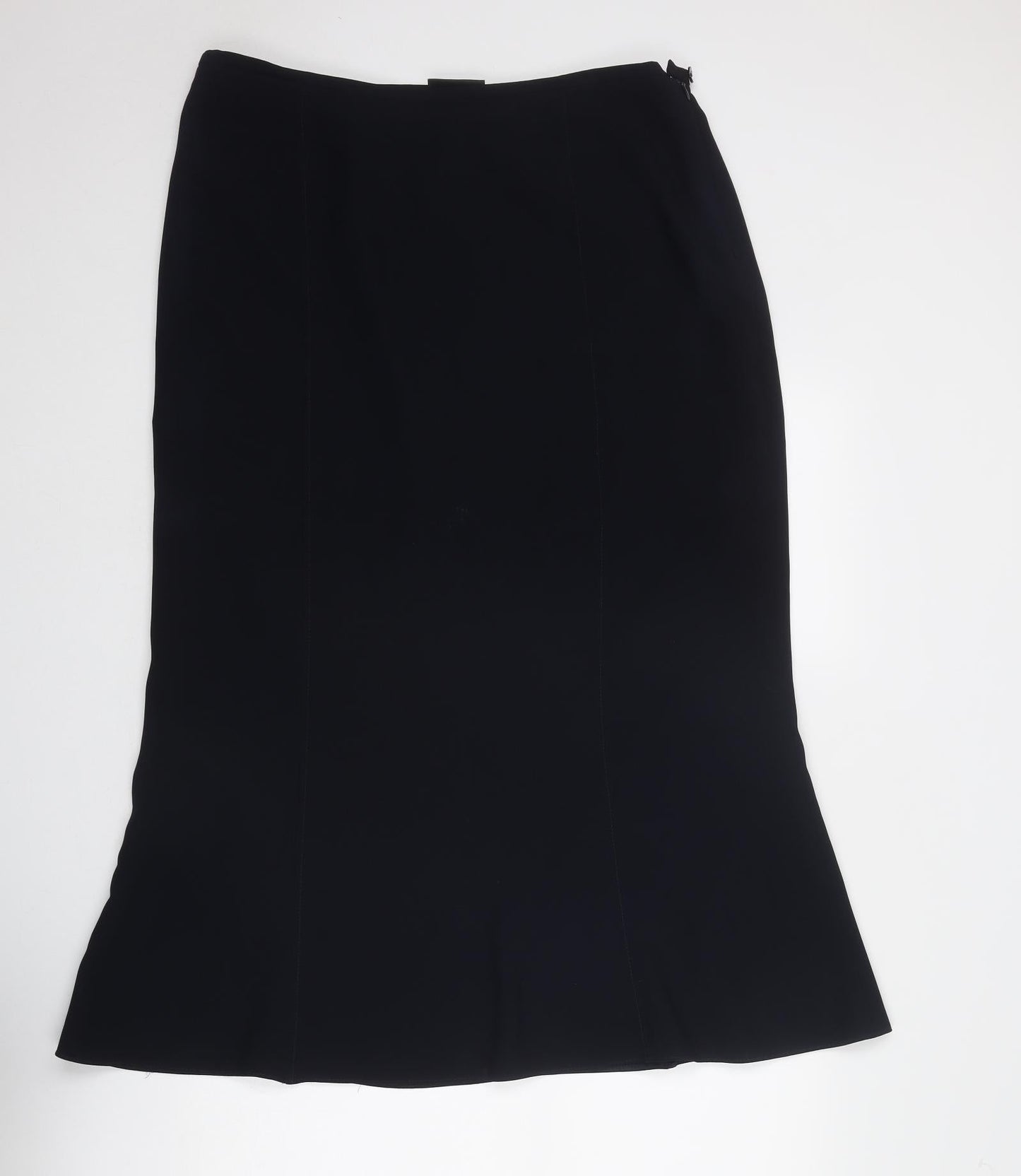 BHS Womens Blue Polyester Swing Skirt Size 36 in Zip