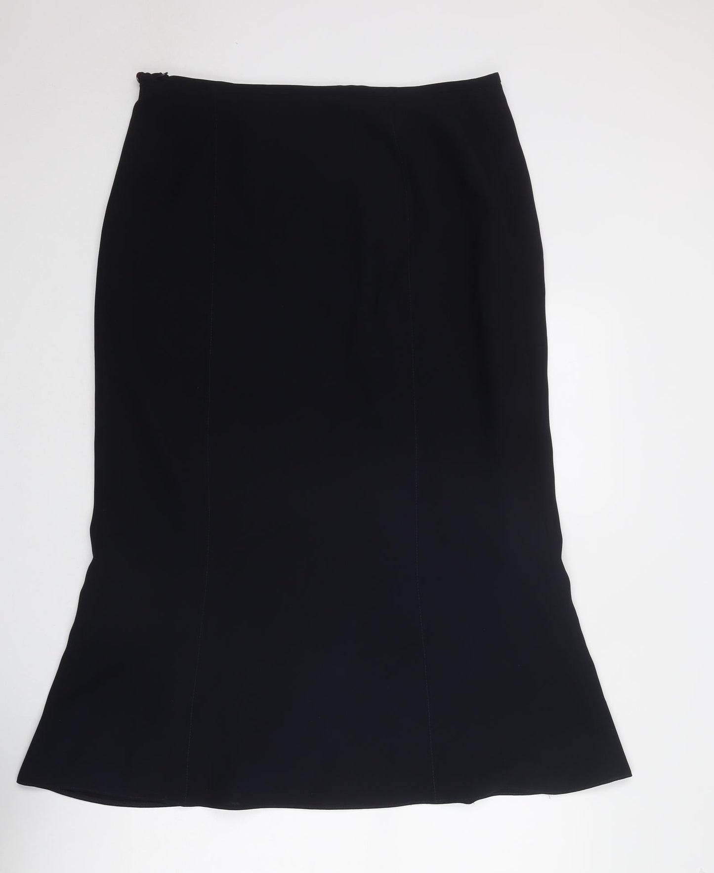 BHS Womens Blue Polyester Swing Skirt Size 36 in Zip