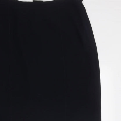 BHS Womens Blue Polyester Swing Skirt Size 36 in Zip