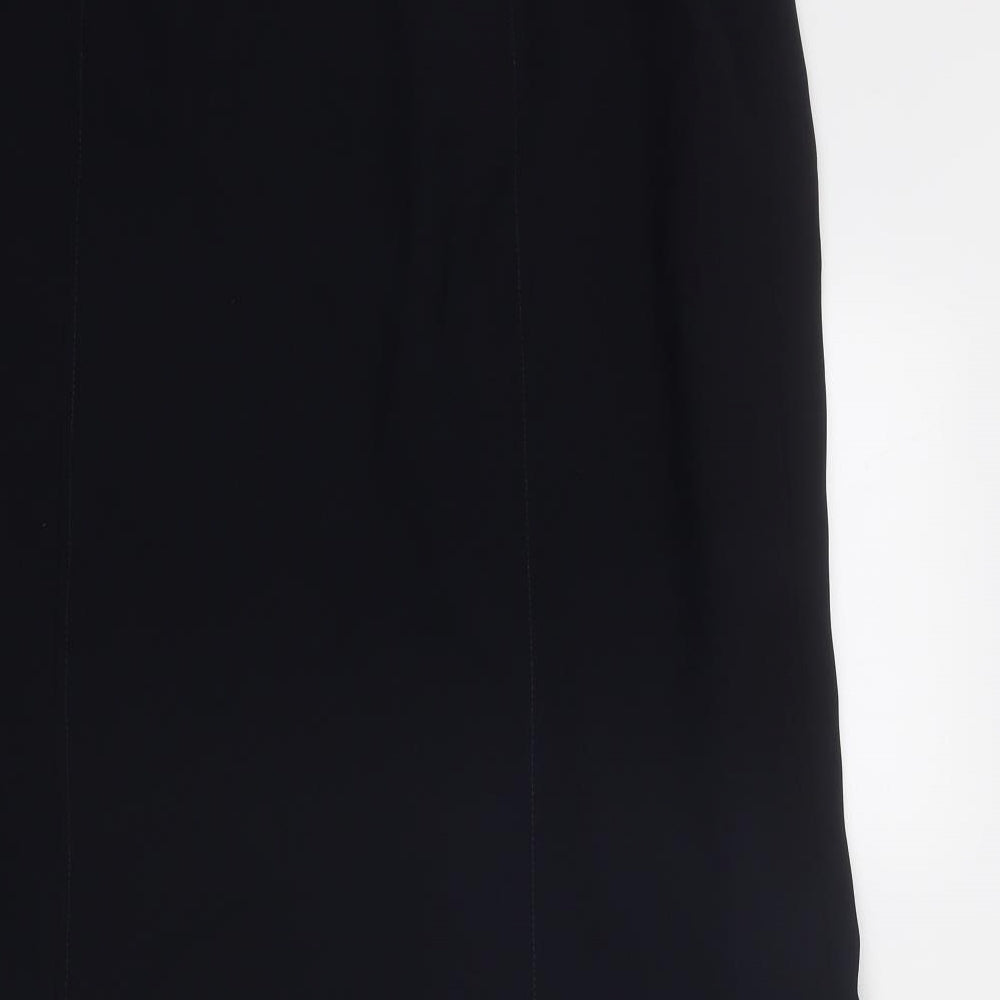 BHS Womens Blue Polyester Swing Skirt Size 36 in Zip