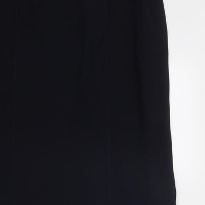 BHS Womens Blue Polyester Swing Skirt Size 36 in Zip