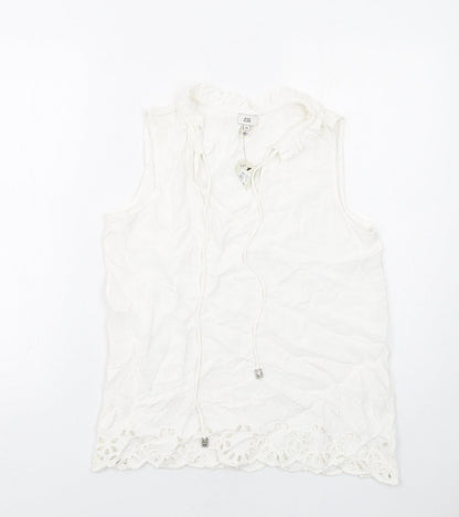 Womens UK Size XS River Island White Basic Blouse