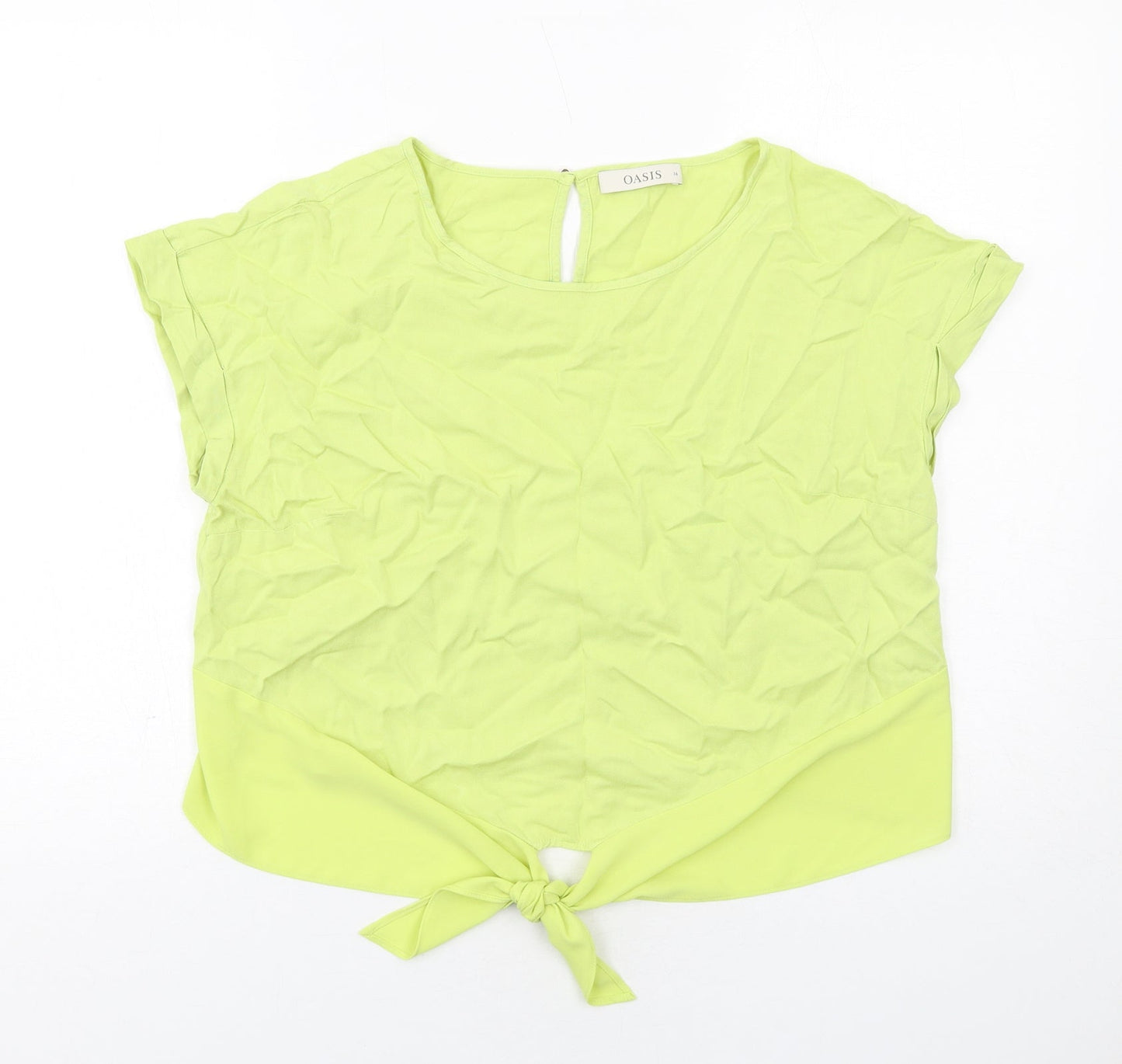 Womens UK Size 16 Oasis Yellow Basic Blouse