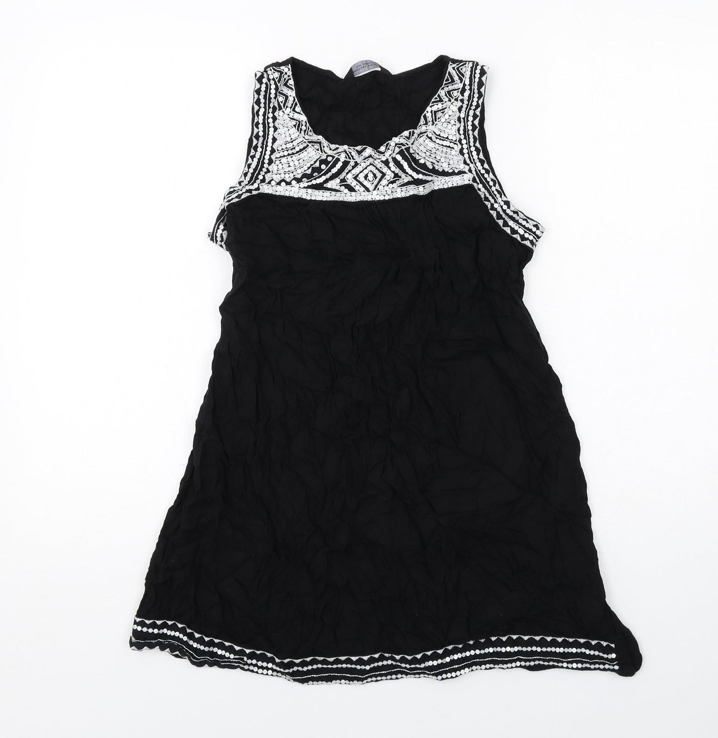 Womens UK Size 12 Dorothy Perkins Black Basic Tank