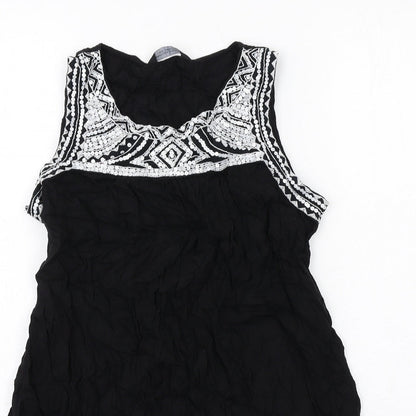 Womens UK Size 12 Dorothy Perkins Black Basic Tank