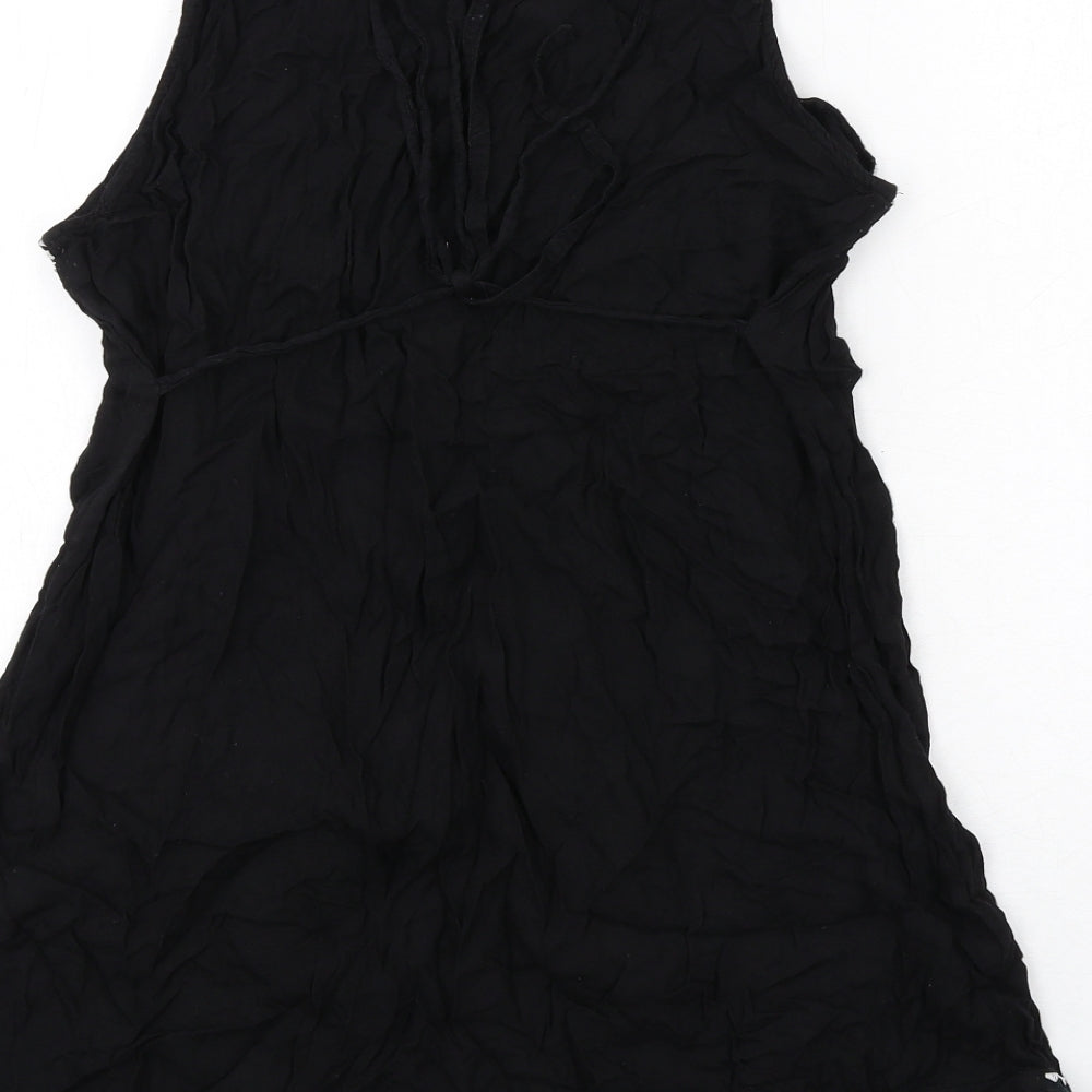 Womens UK Size 12 Dorothy Perkins Black Basic Tank
