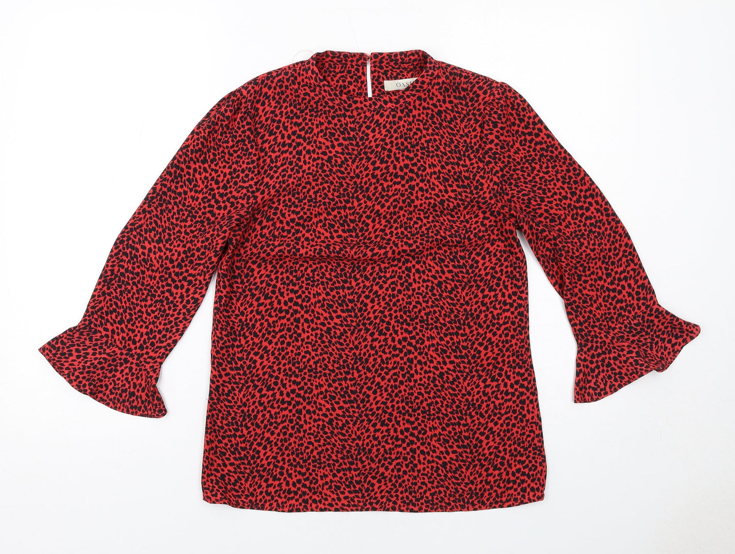 Womens UK Size 8 Oasis Red Basic Blouse
