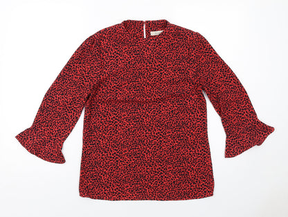 Womens UK Size 8 Oasis Red Basic Blouse