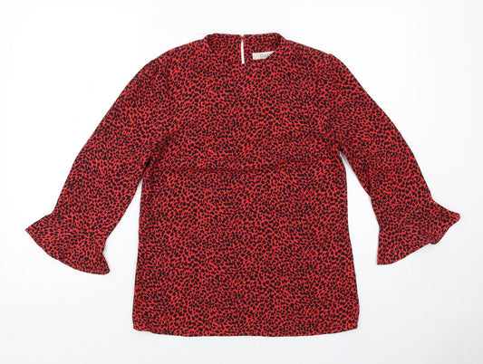 Womens UK Size 8 Oasis Red Basic Blouse