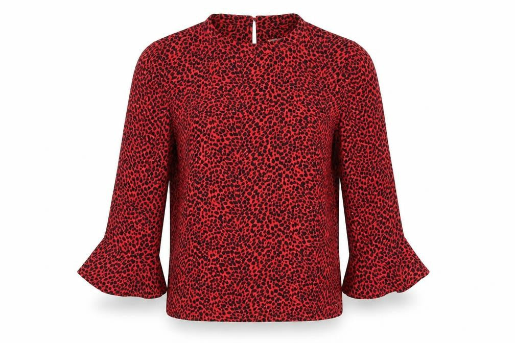 Womens UK Size 8 Oasis Red Basic Blouse