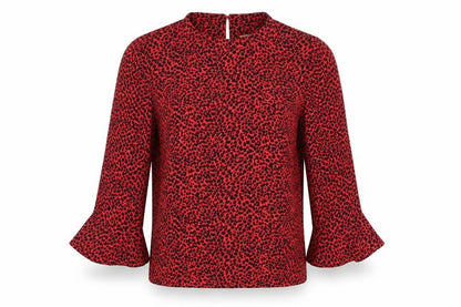 Womens UK Size 8 Oasis Red Basic Blouse