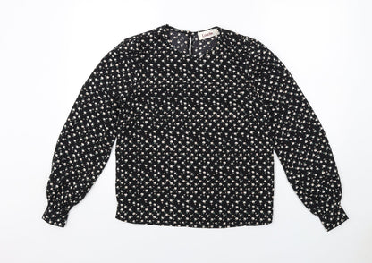 Womens UK Size 8 Louche Black Basic Blouse
