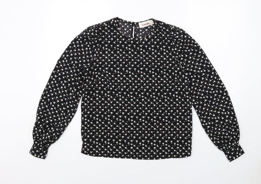 Womens UK Size 8 Louche Black Basic Blouse
