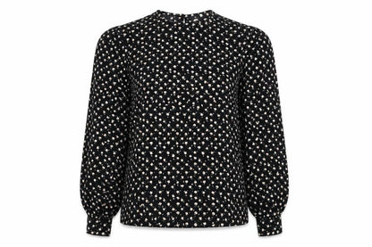 Womens UK Size 8 Louche Black Basic Blouse