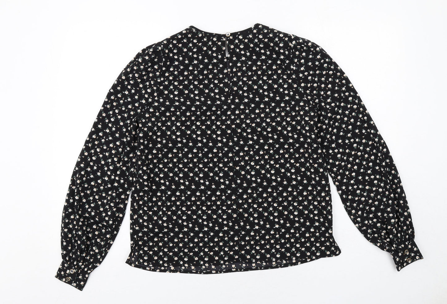 Womens UK Size 8 Louche Black Basic Blouse