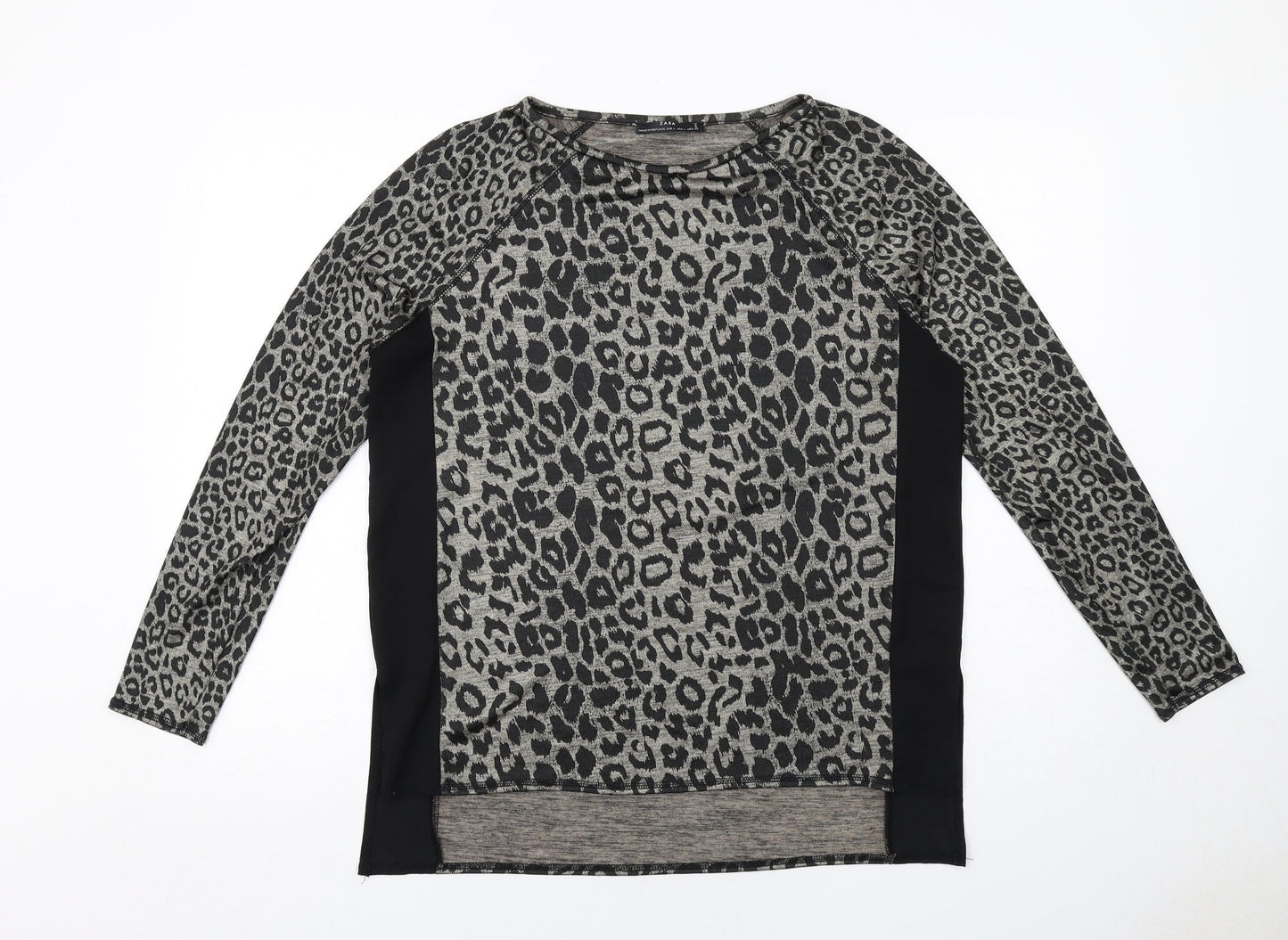 Womens UK Size L Zara Black Basic Blouse