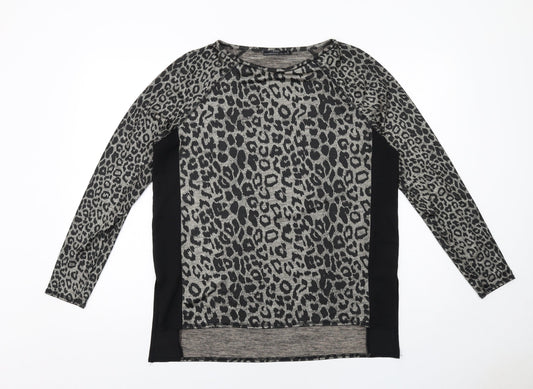 Womens UK Size L Zara Black Basic Blouse