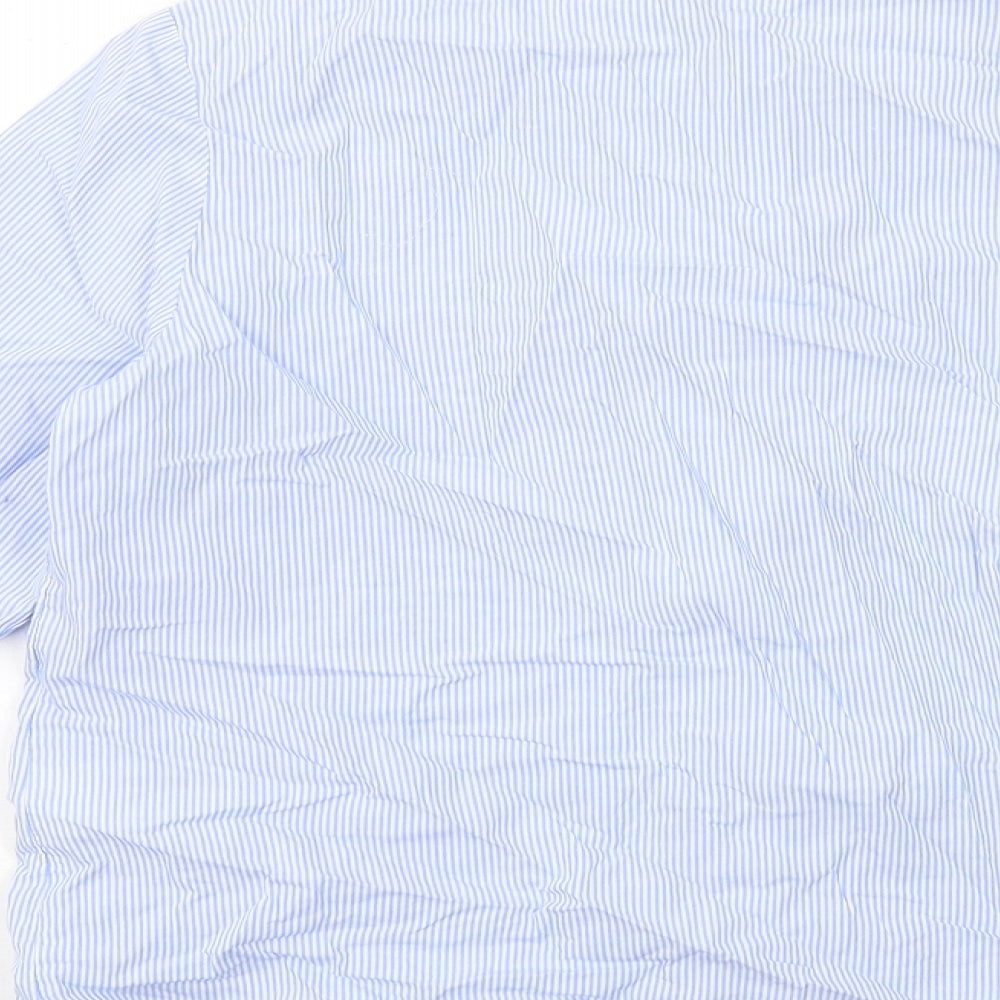 Womens UK Size 10 H&M Blue Basic Button-Up