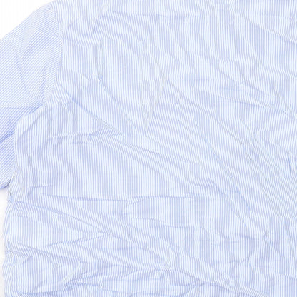 Womens UK Size 10 H&M Blue Basic Button-Up