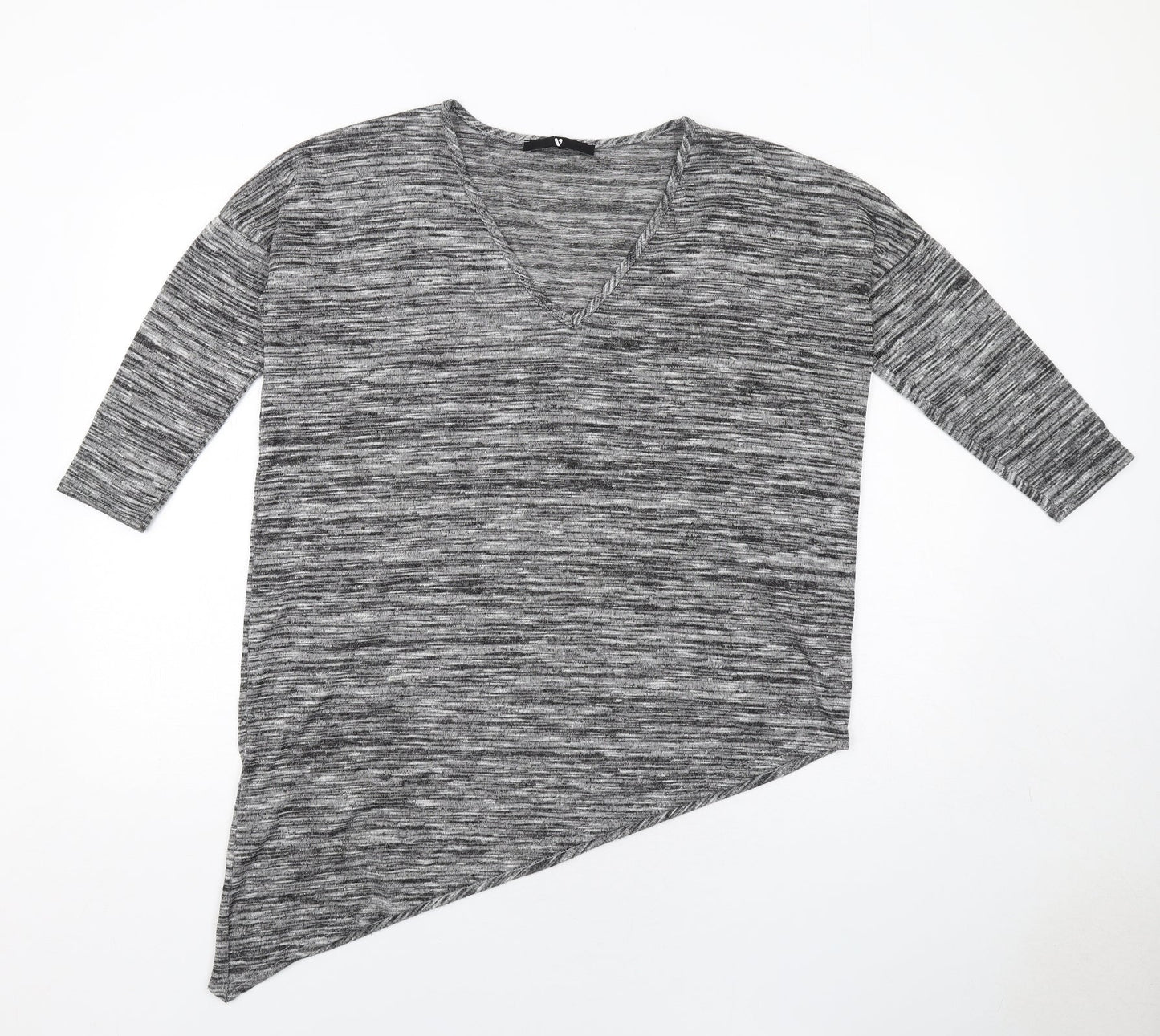Womens UK Size 12 Very Grey Basic T-Shirt