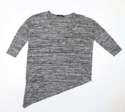 Womens UK Size 12 Very Grey Basic T-Shirt