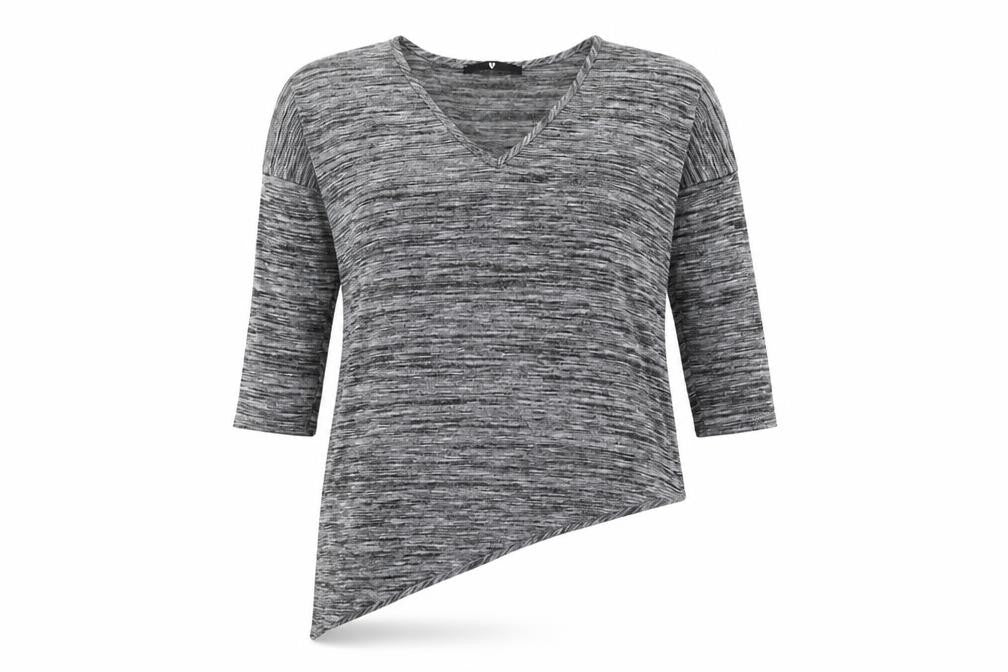 Womens UK Size 12 Very Grey Basic T-Shirt