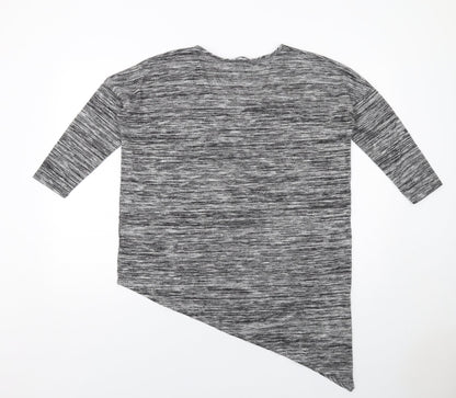Womens UK Size 12 Very Grey Basic T-Shirt