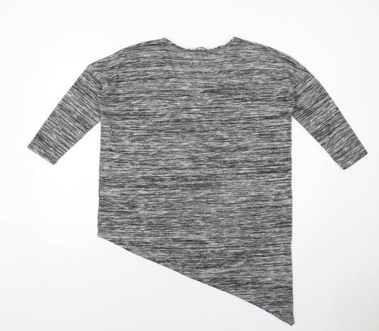Womens UK Size 12 Very Grey Basic T-Shirt