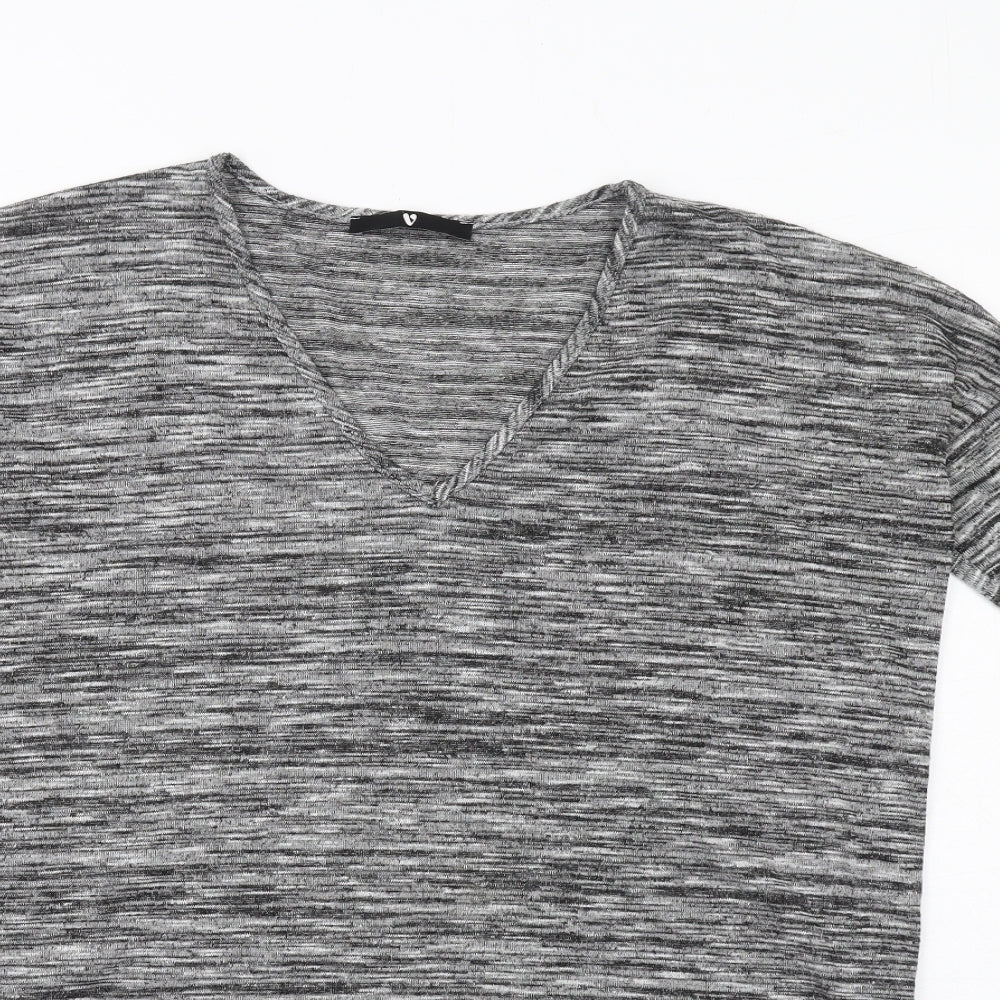 Womens UK Size 12 Very Grey Basic T-Shirt