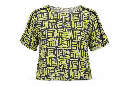 Womens UK Size 8 River Island Yellow Basic Blouse