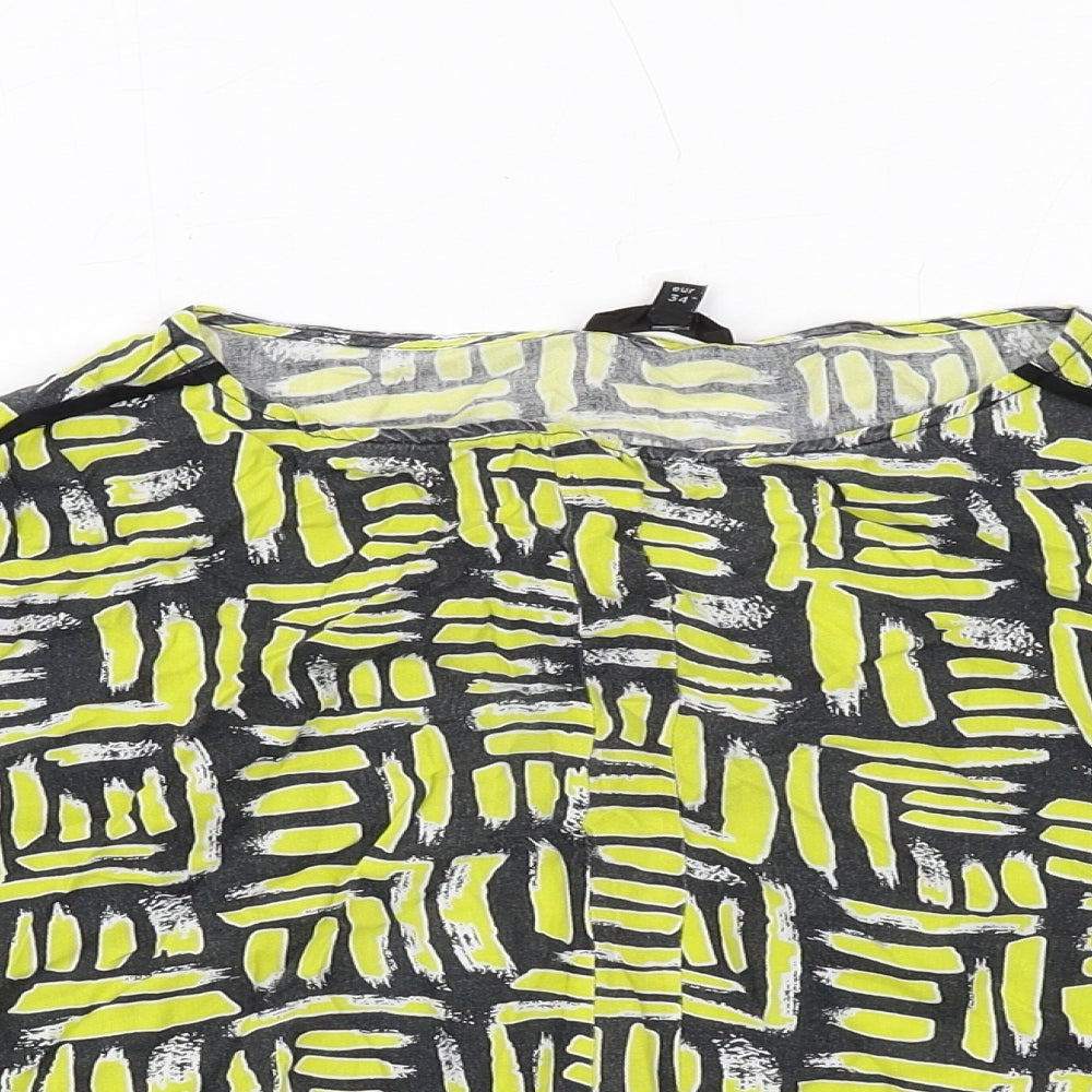 Womens UK Size 8 River Island Yellow Basic Blouse