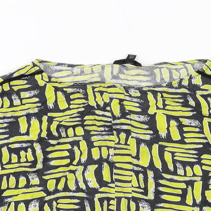 Womens UK Size 8 River Island Yellow Basic Blouse
