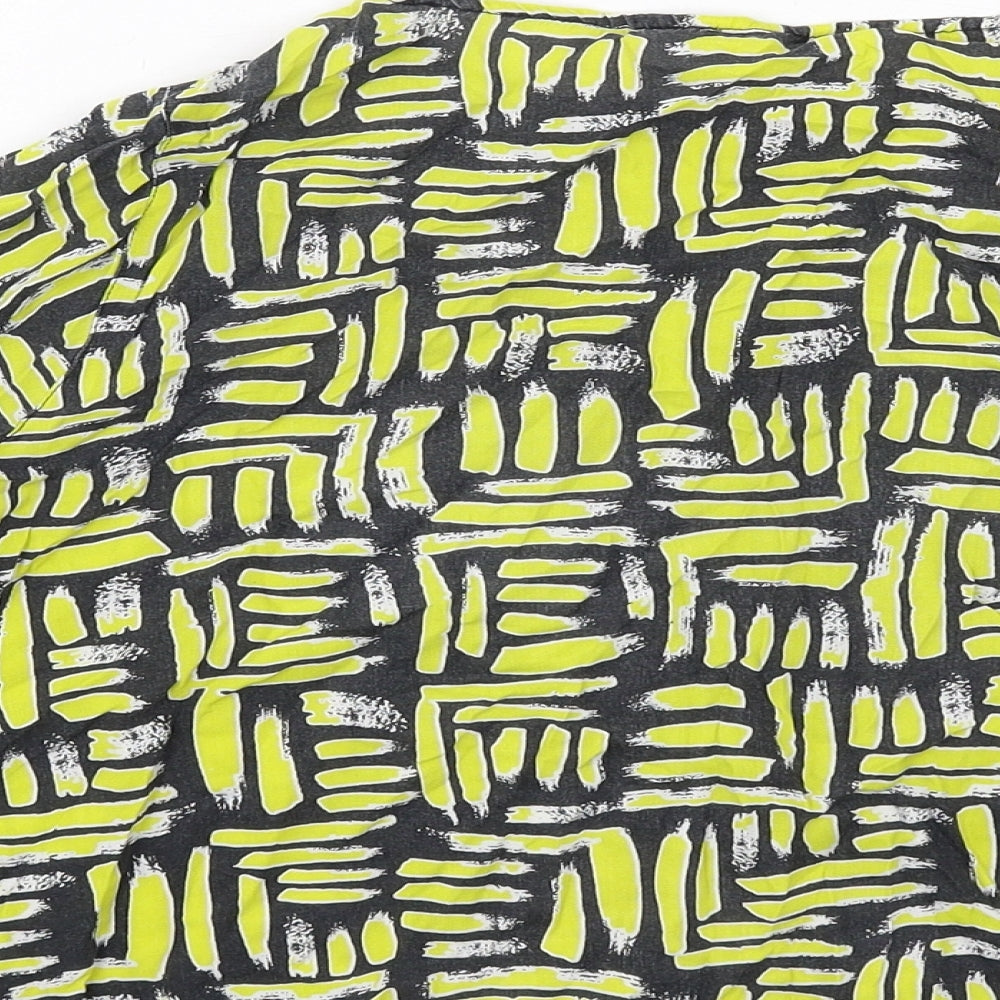 Womens UK Size 8 River Island Yellow Basic Blouse