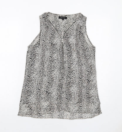 Womens UK Size 12 New Look Grey Basic Tank
