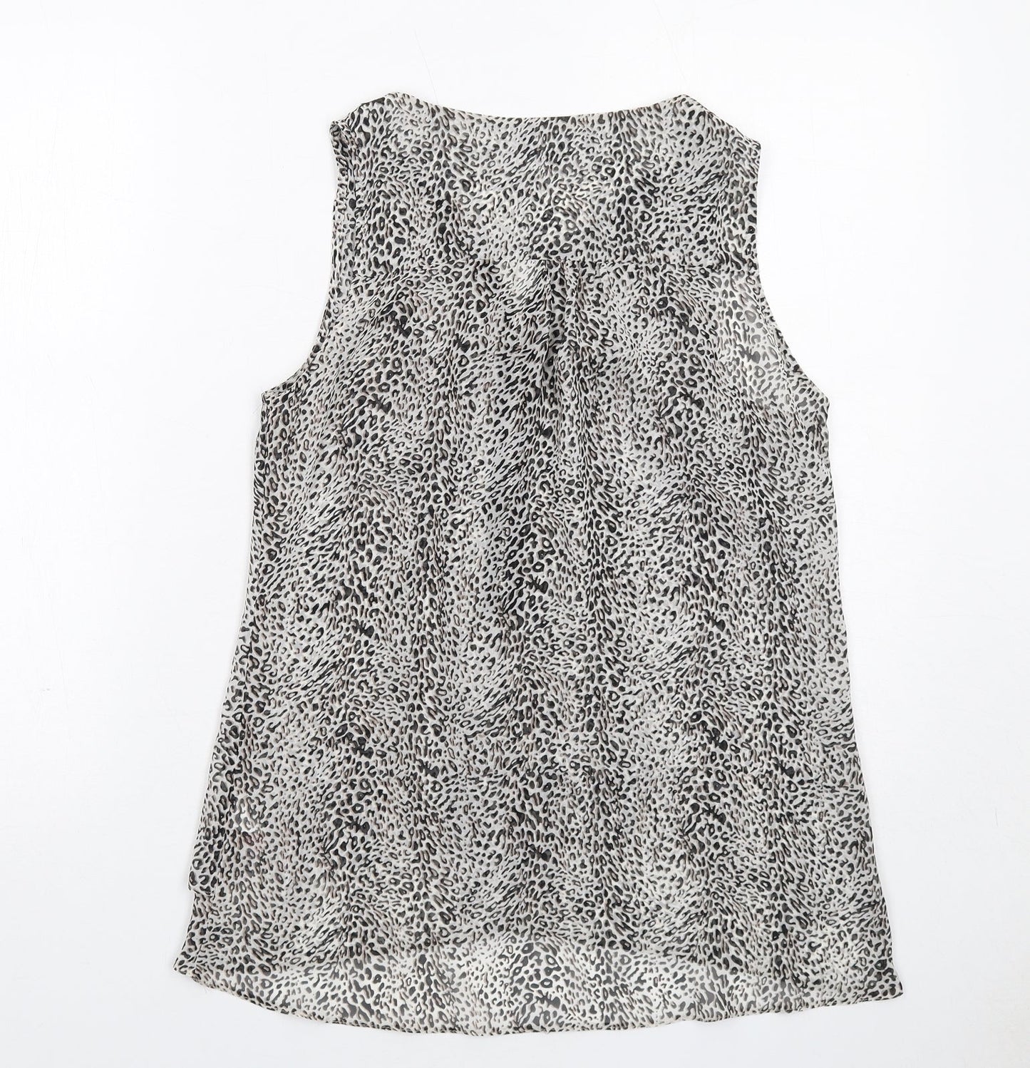 Womens UK Size 12 New Look Grey Basic Tank