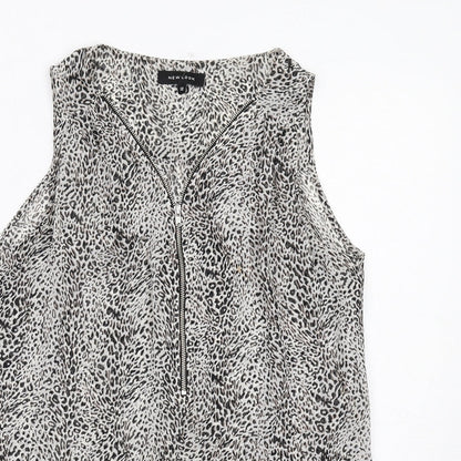 Womens UK Size 12 New Look Grey Basic Tank