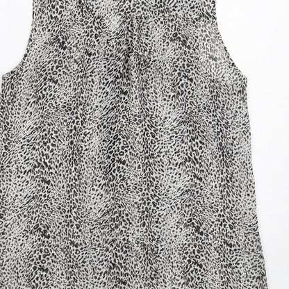 Womens UK Size 12 New Look Grey Basic Tank