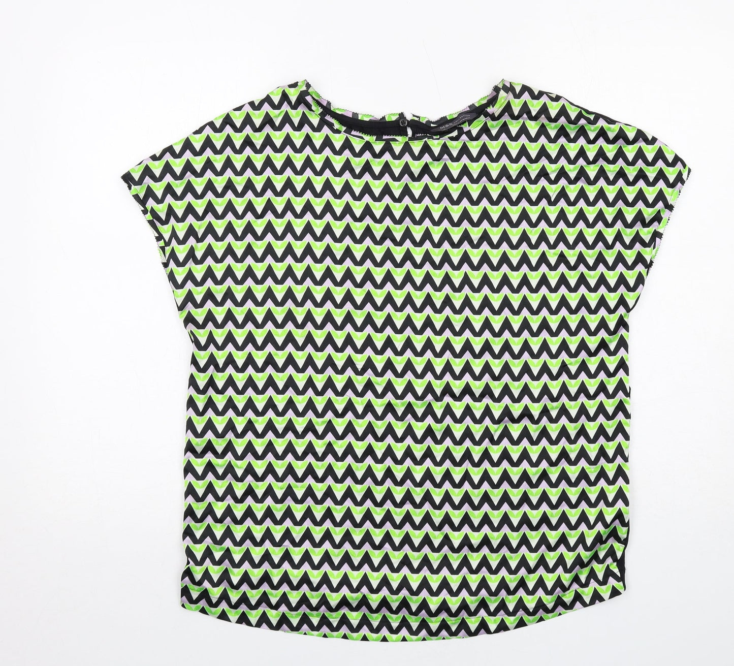 Womens UK Size 12 Marks and Spencer Multicoloured Basic Blouse