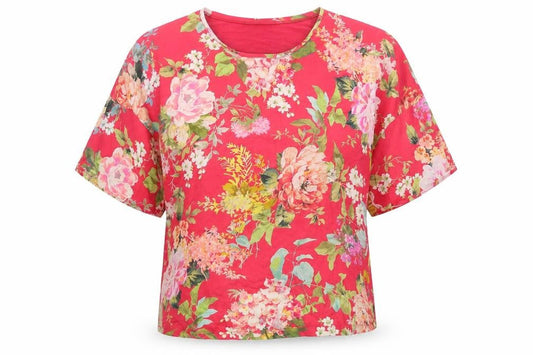 Womens UK Size XS Mango Red Basic Blouse