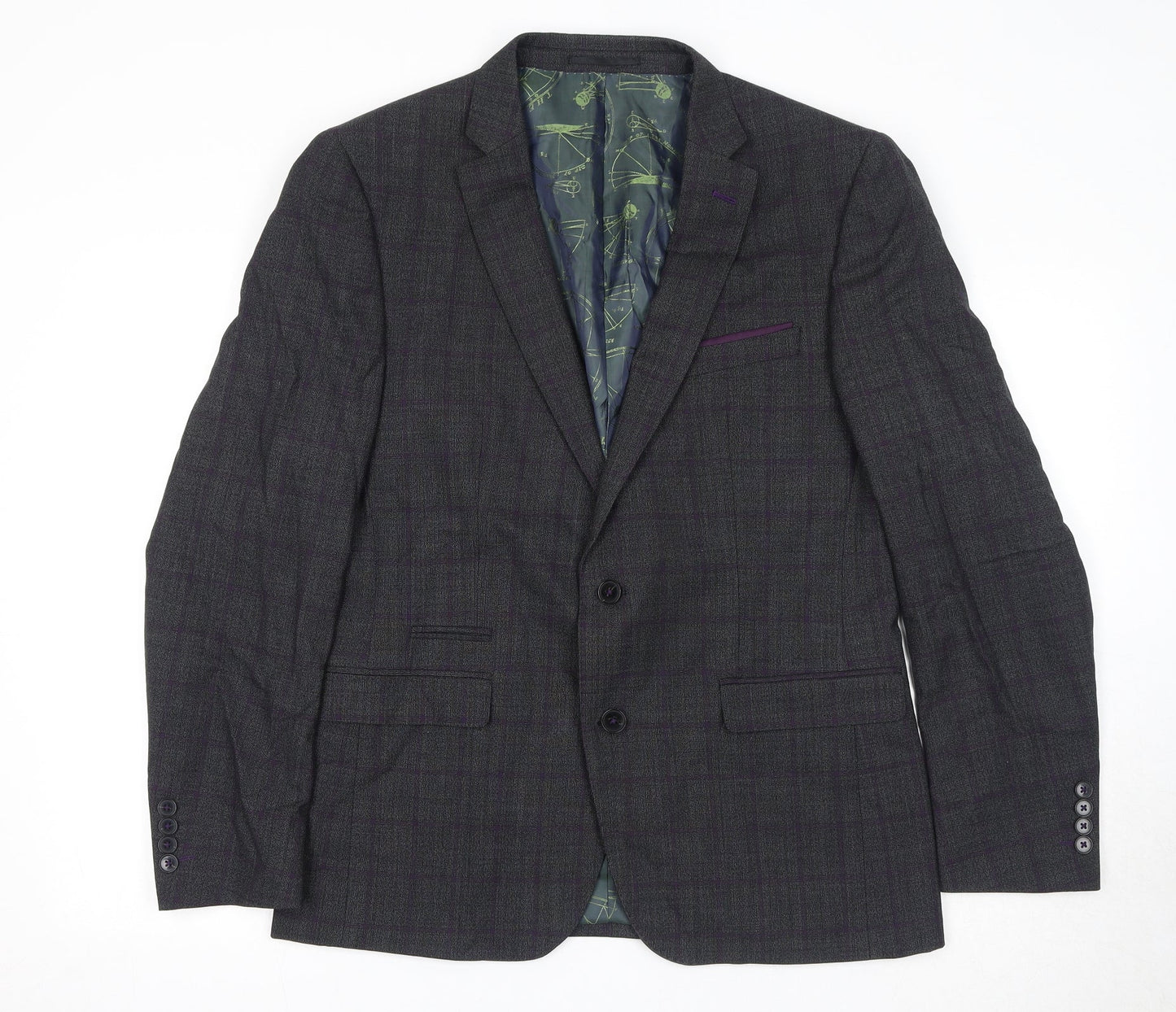 Mens UK Size 42 REMUS Regular Grey Suit Jacket