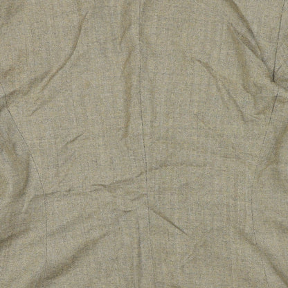 Quin And Donnelly Womens Beige Geometric Jacket Blazer Size 12 Button
