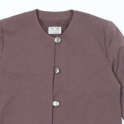 Choise Womens Purple Jacket Size 16 Button